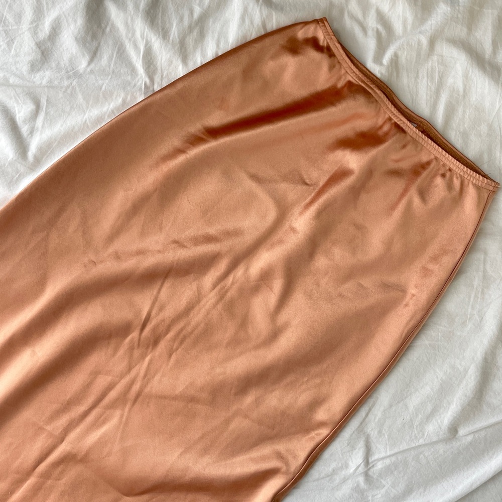 Topshop satin slip skirt